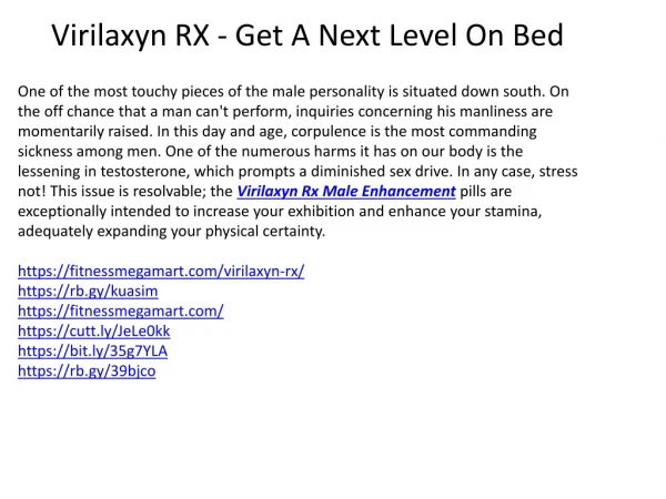 Virilaxyn RX - Satisfy Your Partner