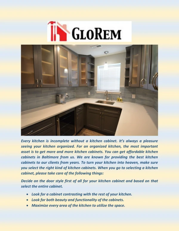 Affordable Kitchen Cabinets - GloRem