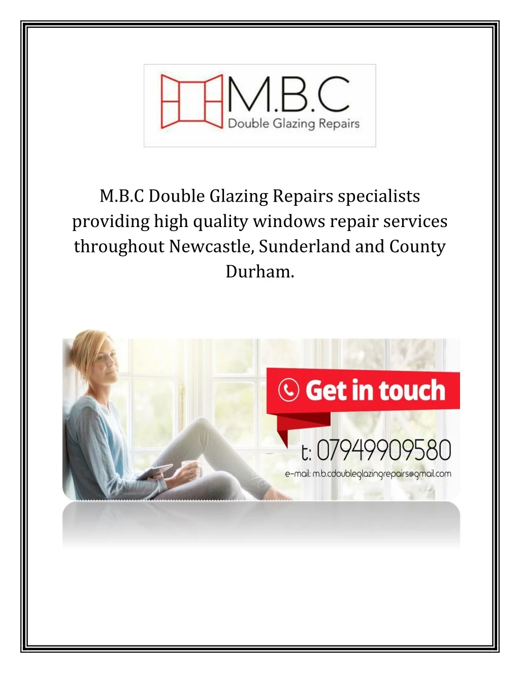 m b c double glazing repairs specialists