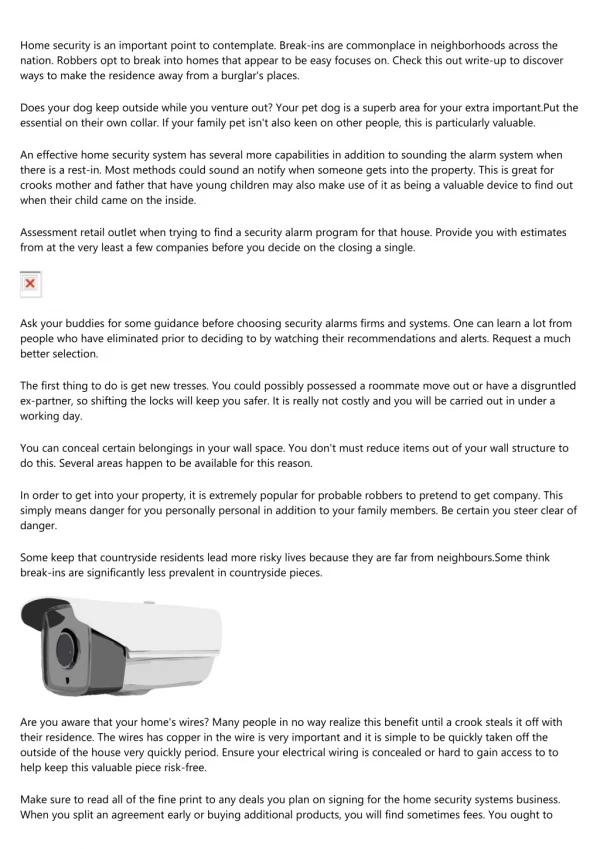 home security is an important point