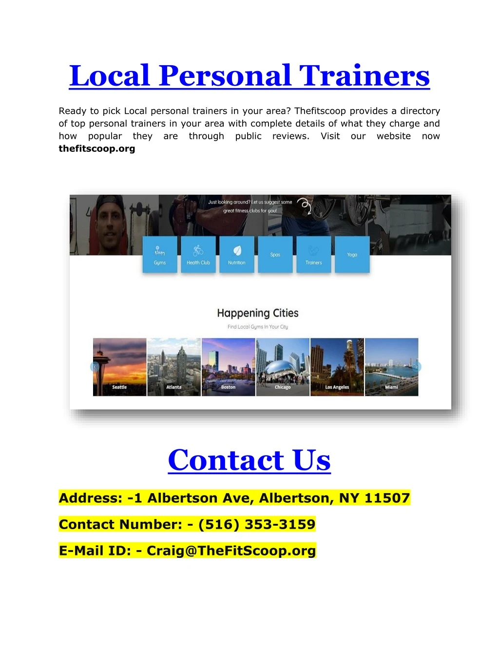 local personal trainers