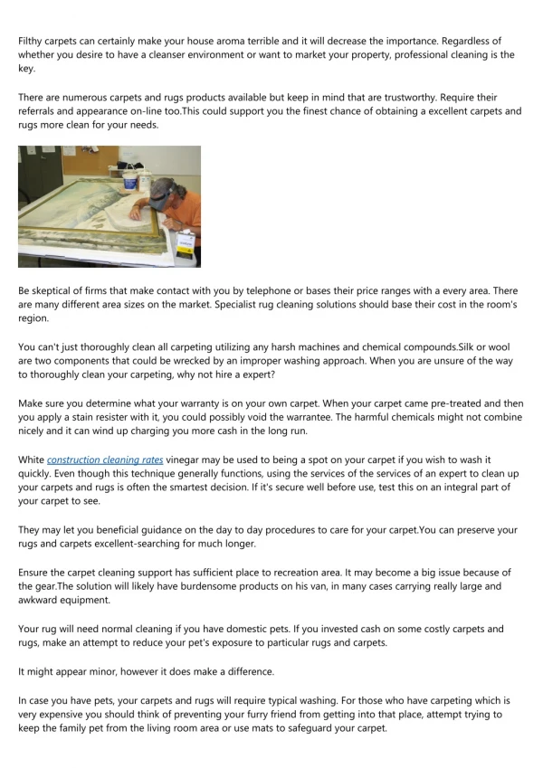 filthy carpets can certainly make your house