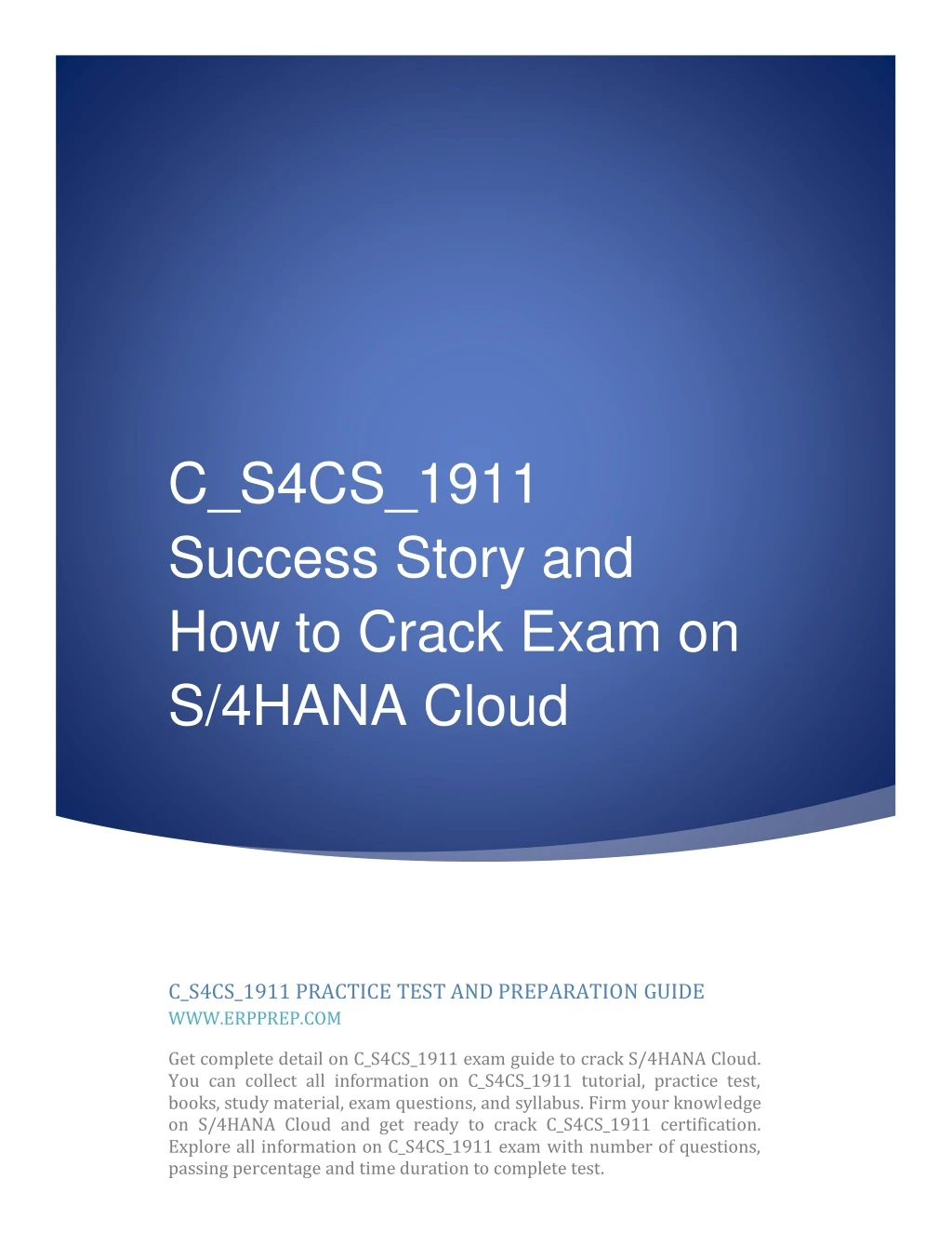 c s4cs 1911 success story and how to crack exam