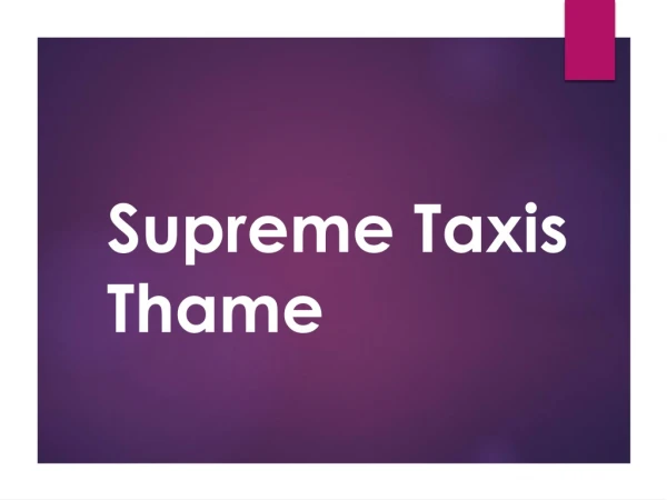 supreme taxis thame
