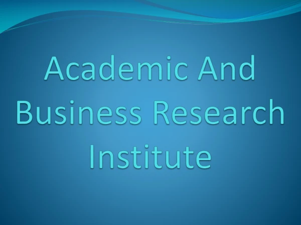 academic and business research institute