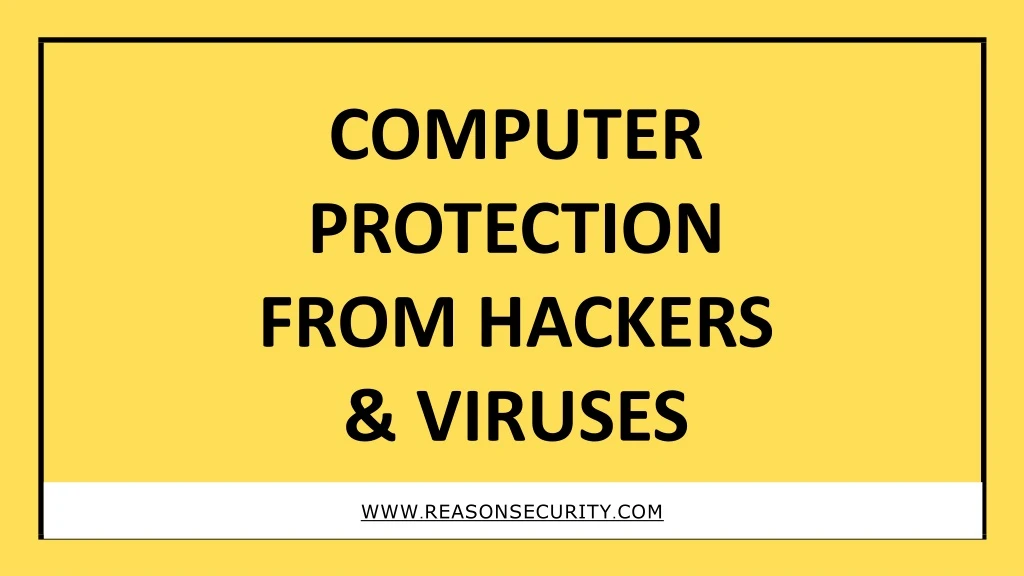computer protection from hackers viruses