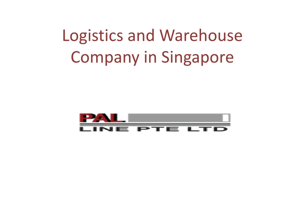 logistics and warehouse company in singapore