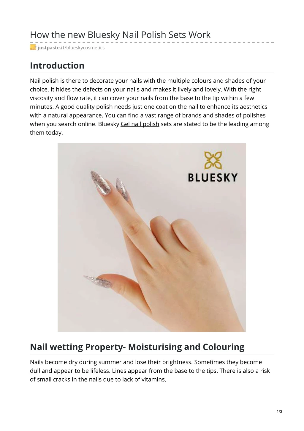 how the new bluesky nail polish sets work