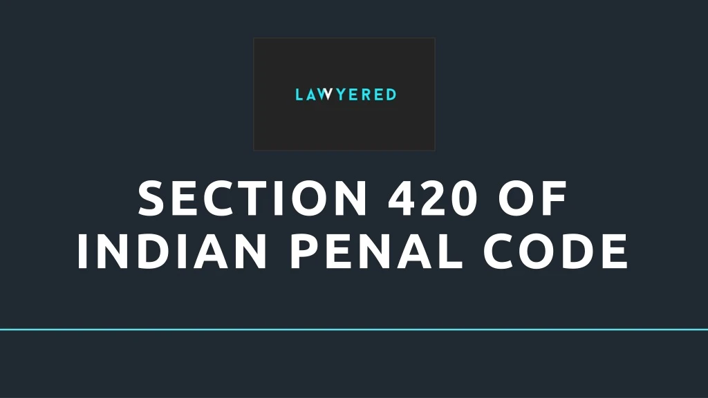 section 420 of indian penal code