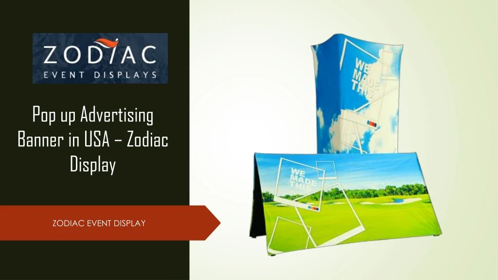 pop up advertising banner in usa zodiac display
