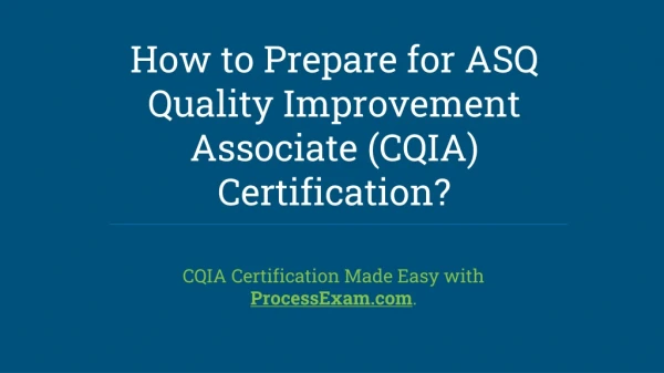 how to prepare for asq quality improvement