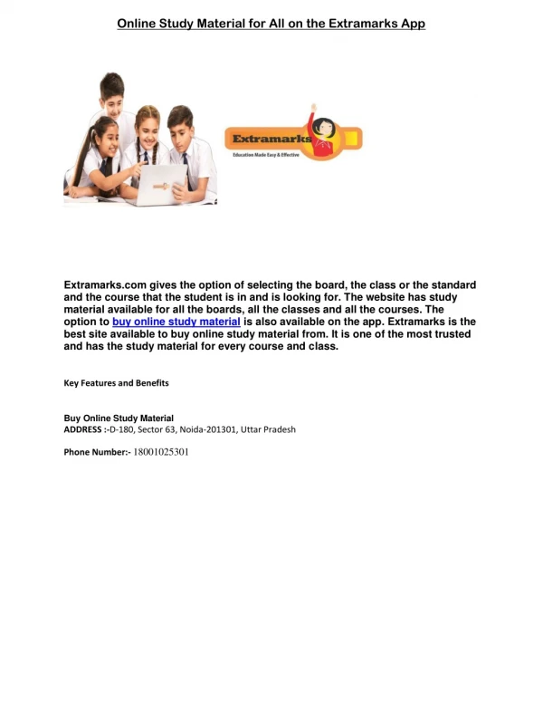 online study material for all on the extramarks