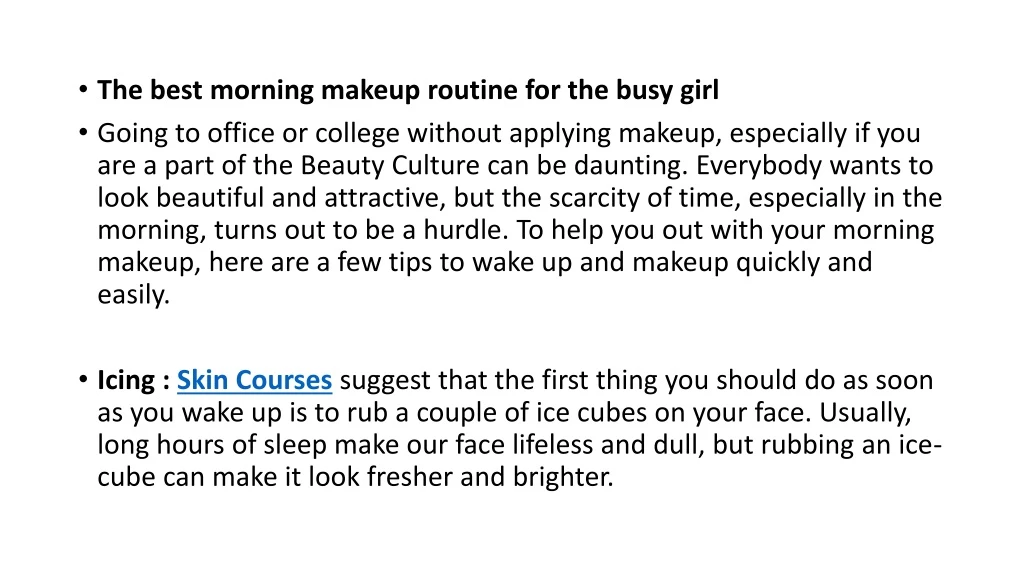 the best morning makeup routine for the busy girl
