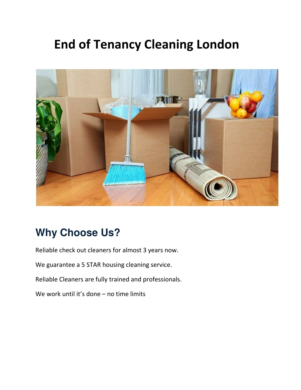 end of tenancy cleaning london