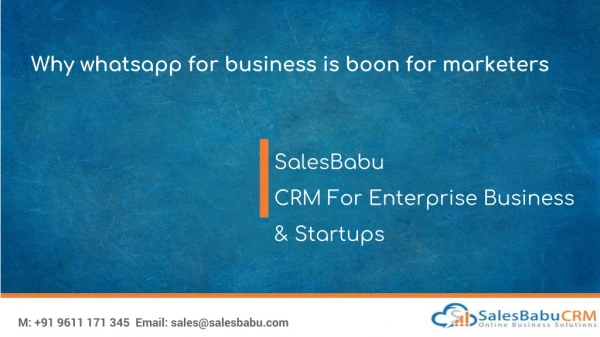 why whatsapp for business is boon for marketers