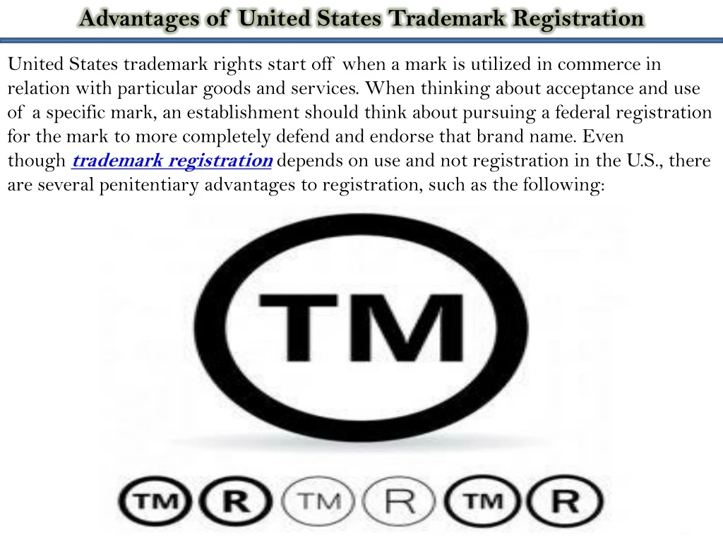advantages of united states trademark registration