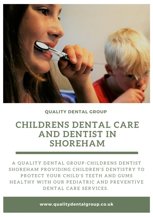 Childrens Dental Care and Dentist in Shoreham