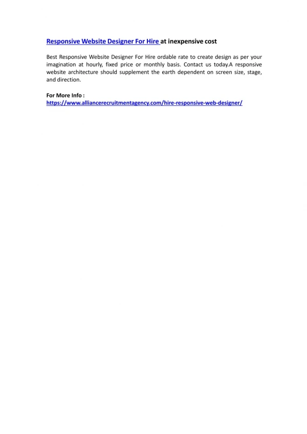 responsive website designer for hire