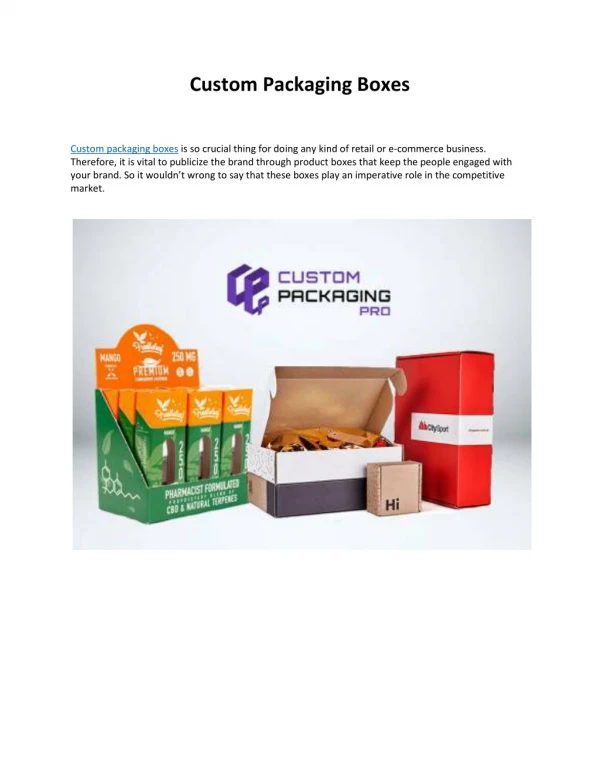 custom packaging boxes