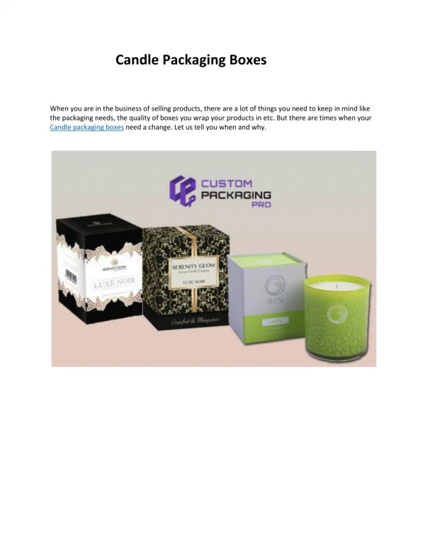 candle packaging boxes