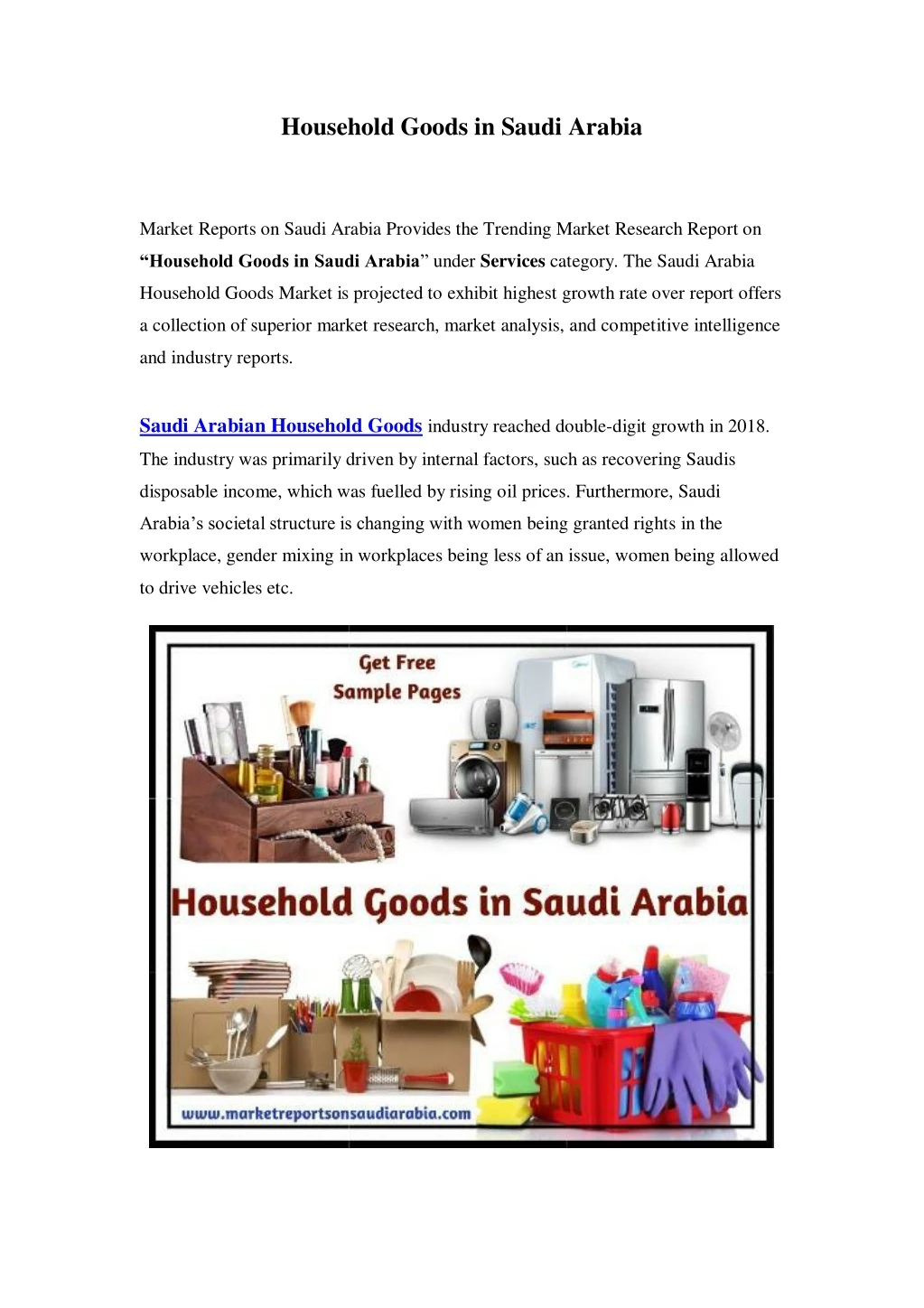 household goods in saudi arabia