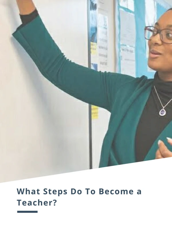 what steps do to become a teacher