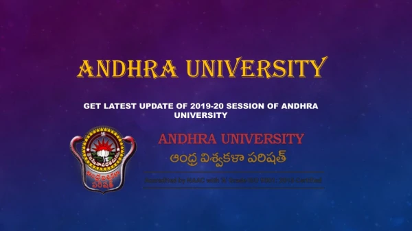 Andhra University, A best University in Andhra Pradesh.