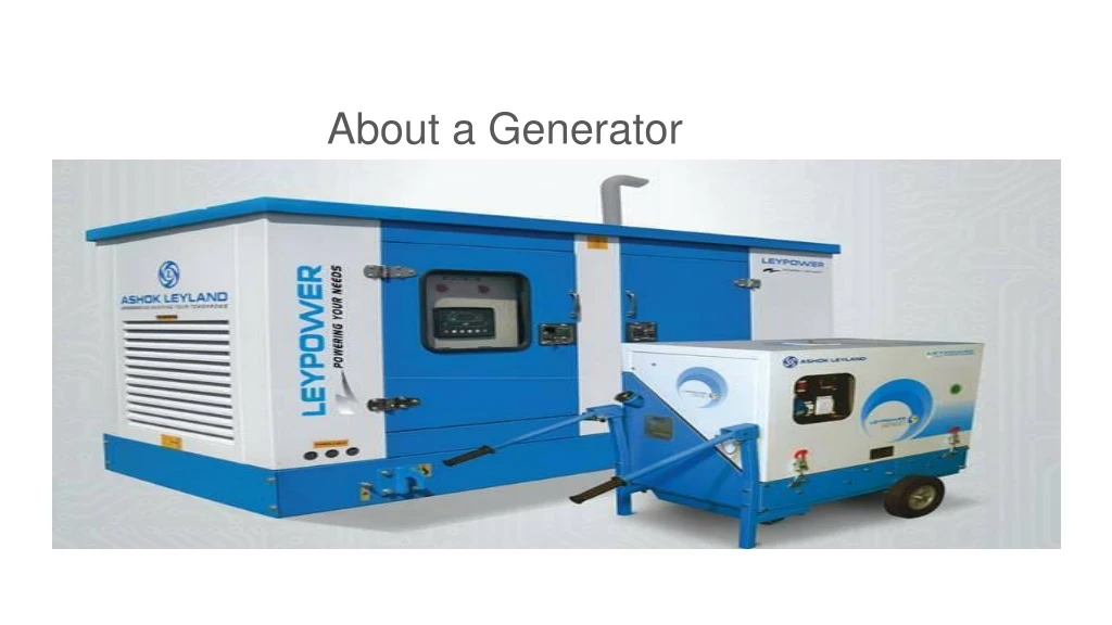 about a generator