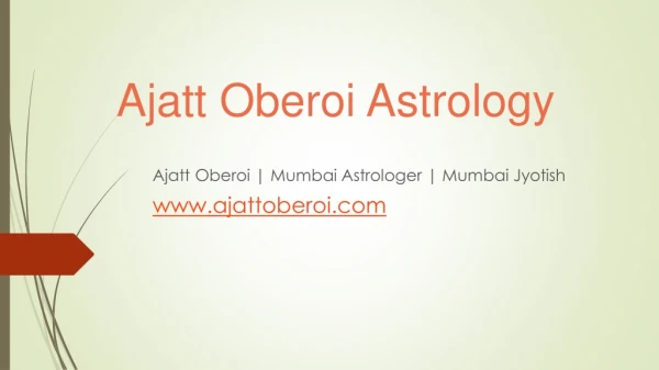 Career Prediction Astrology by Ajatt Oberoi