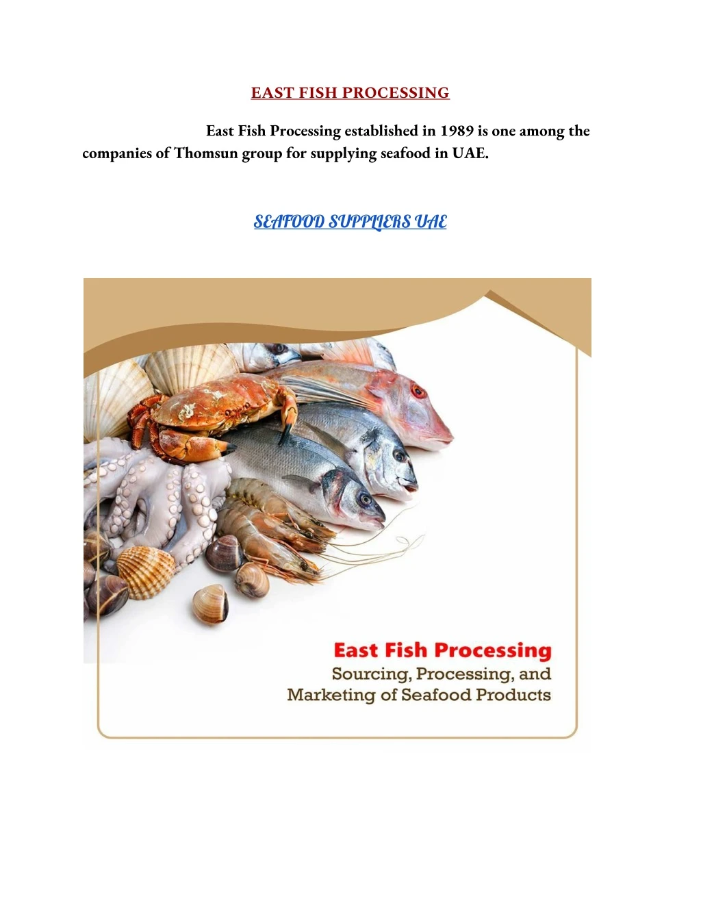 east fish processing