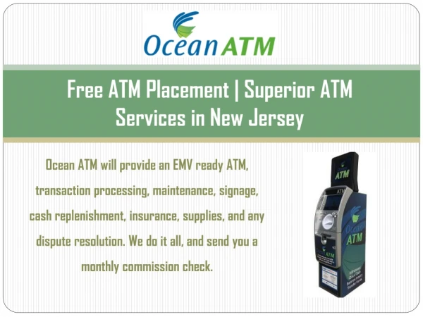Free ATM Placement | Superior ATM Services in New Jersey