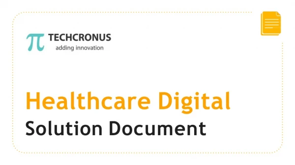 Healthcare Solutions @ Techcronus Business Solutions