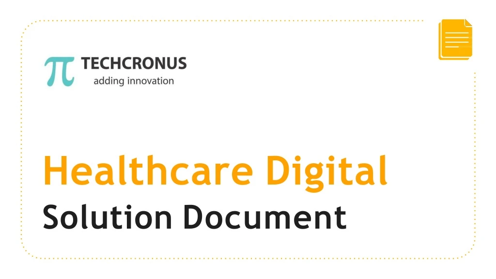 healthcare digital solution document