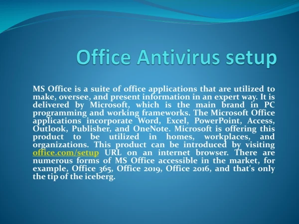 office antivirus setup