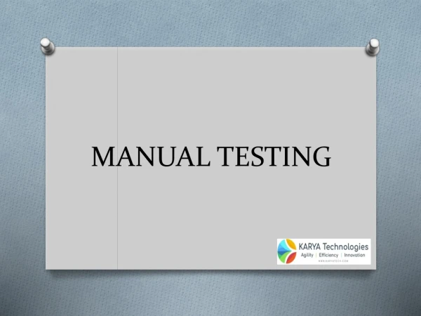 manual testing