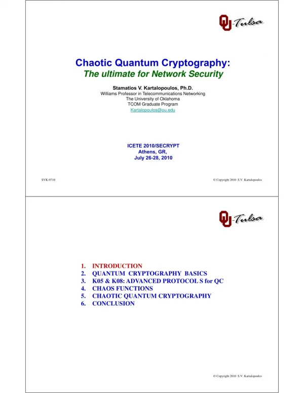 Chaotic Quantum Cryptography