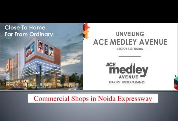Commercial Shops in Noida Expressway - Ace Medley Avenue