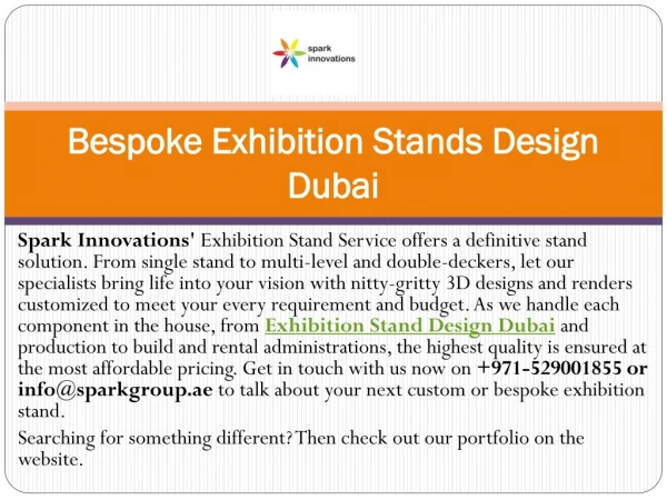 Bespoke Exhibition Stands Design Dubai