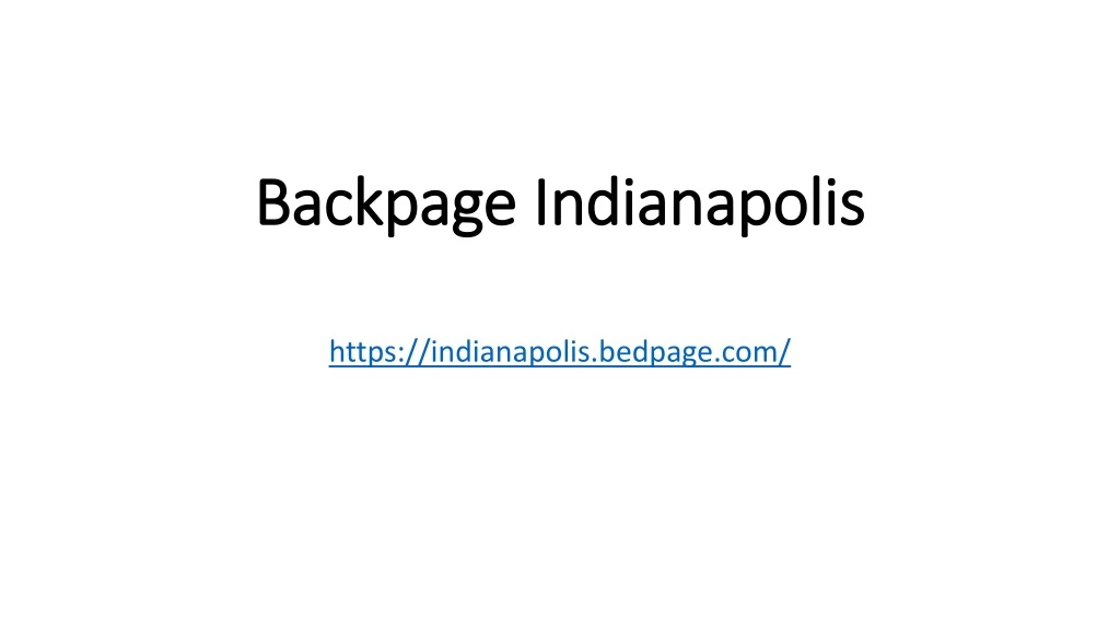 backpage indianapolis