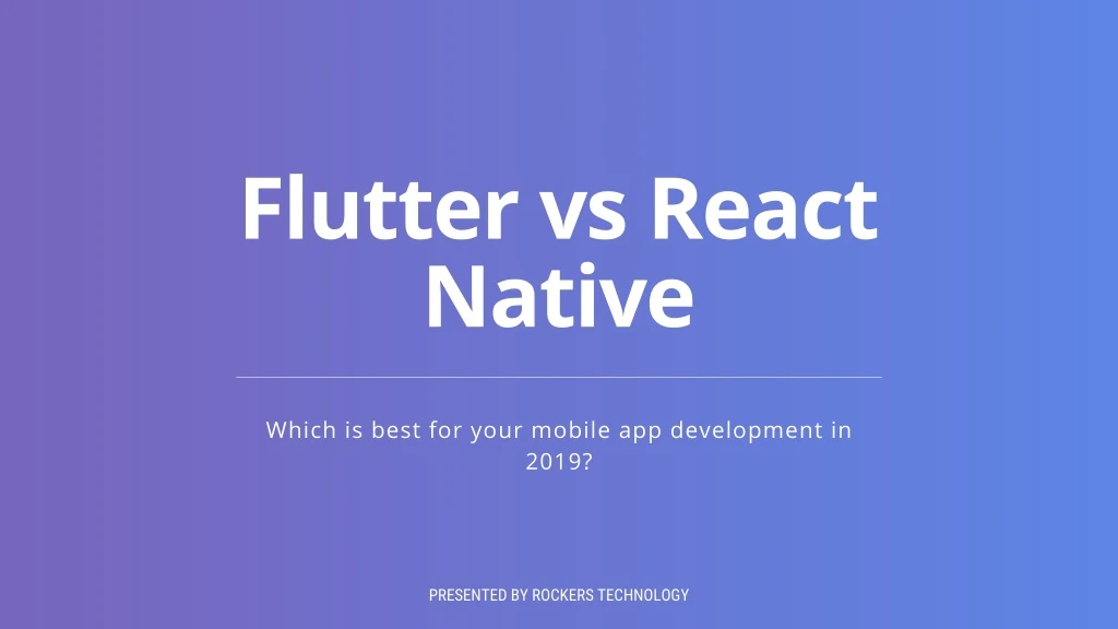 flutter vs react native