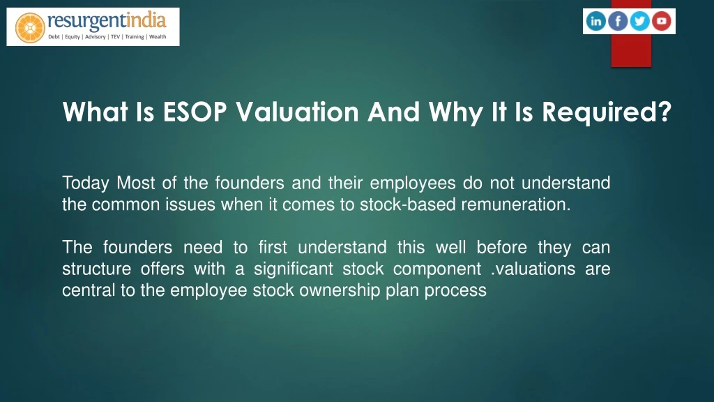 what is esop valuation and why it is required