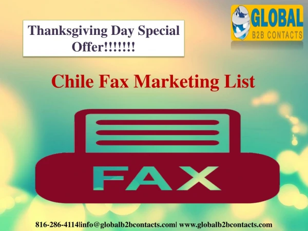 Chile Fax Marketing data