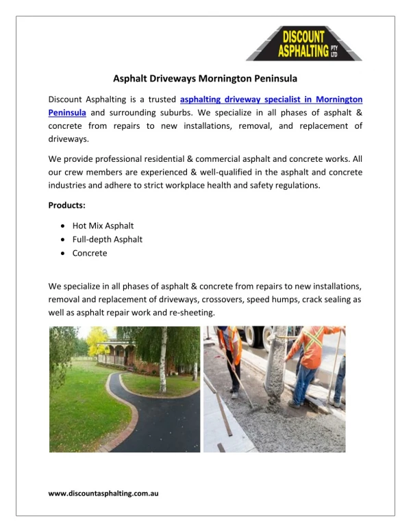 Asphalt Driveways in Mornington Peninsula - Discount Asphalting