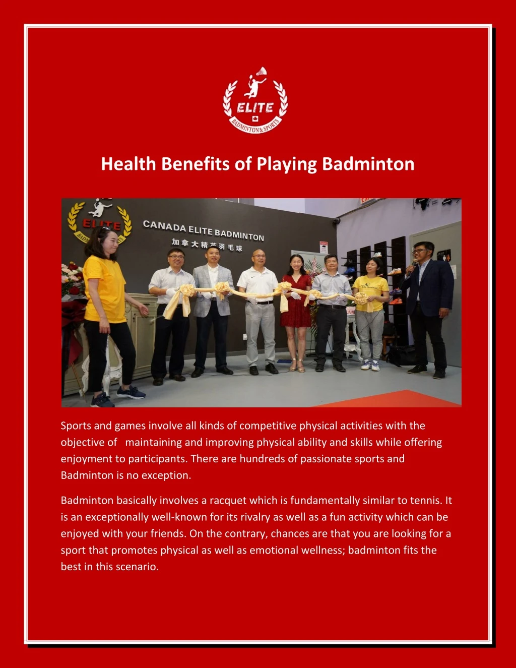 health benefits of playing badminton