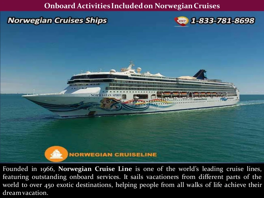 onboard activities included on norwegian cruises