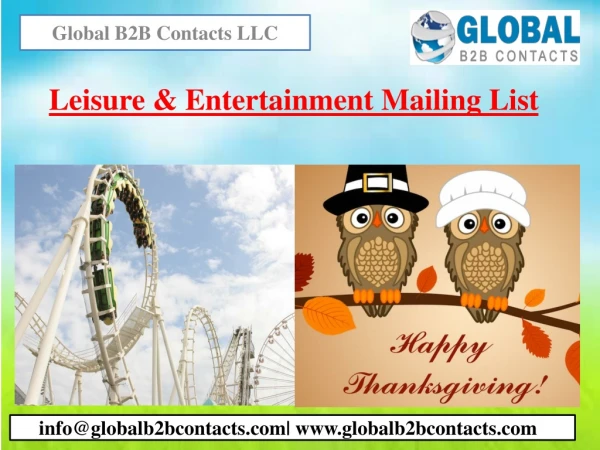 leisure entertainment mailing list