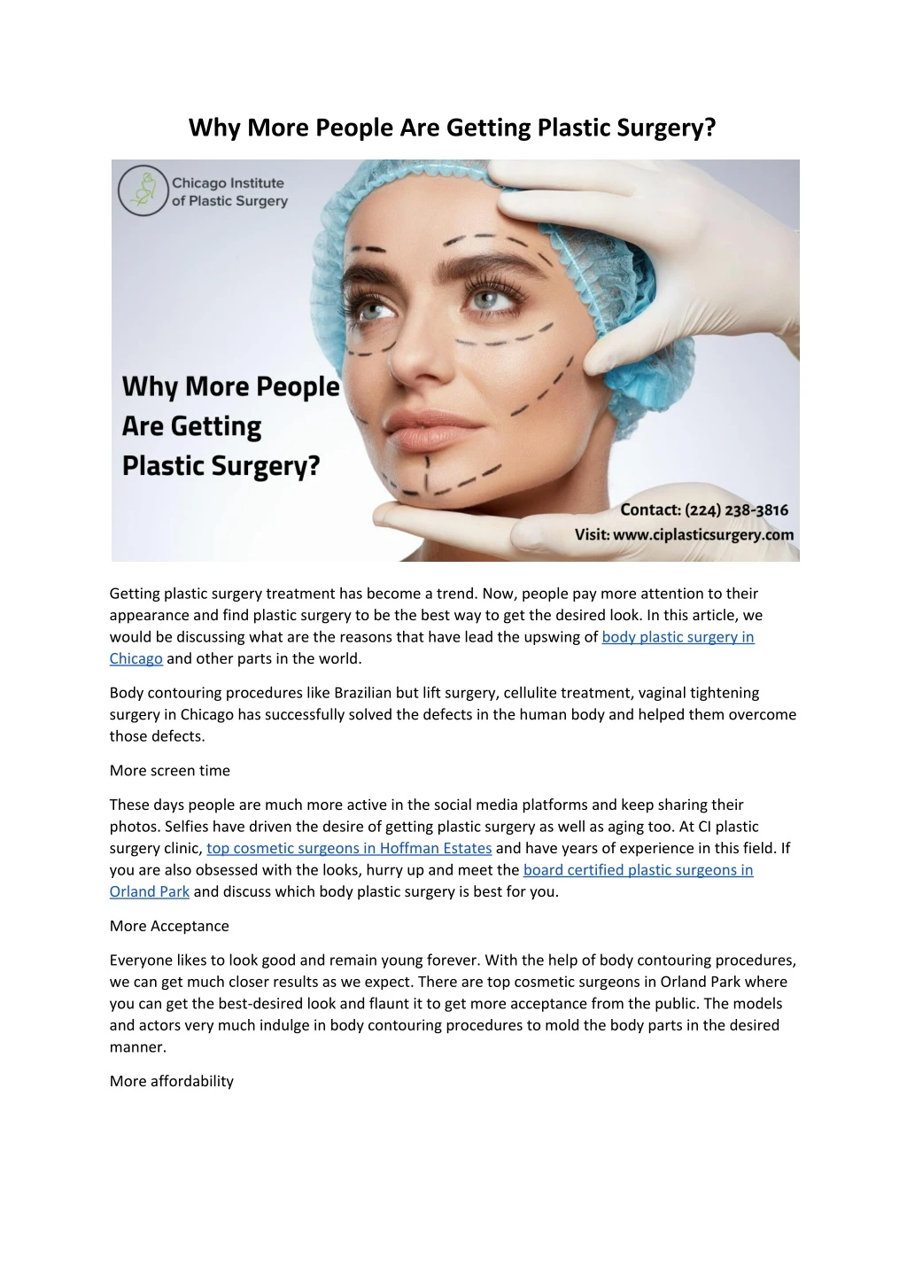 why more people are getting plastic surgery