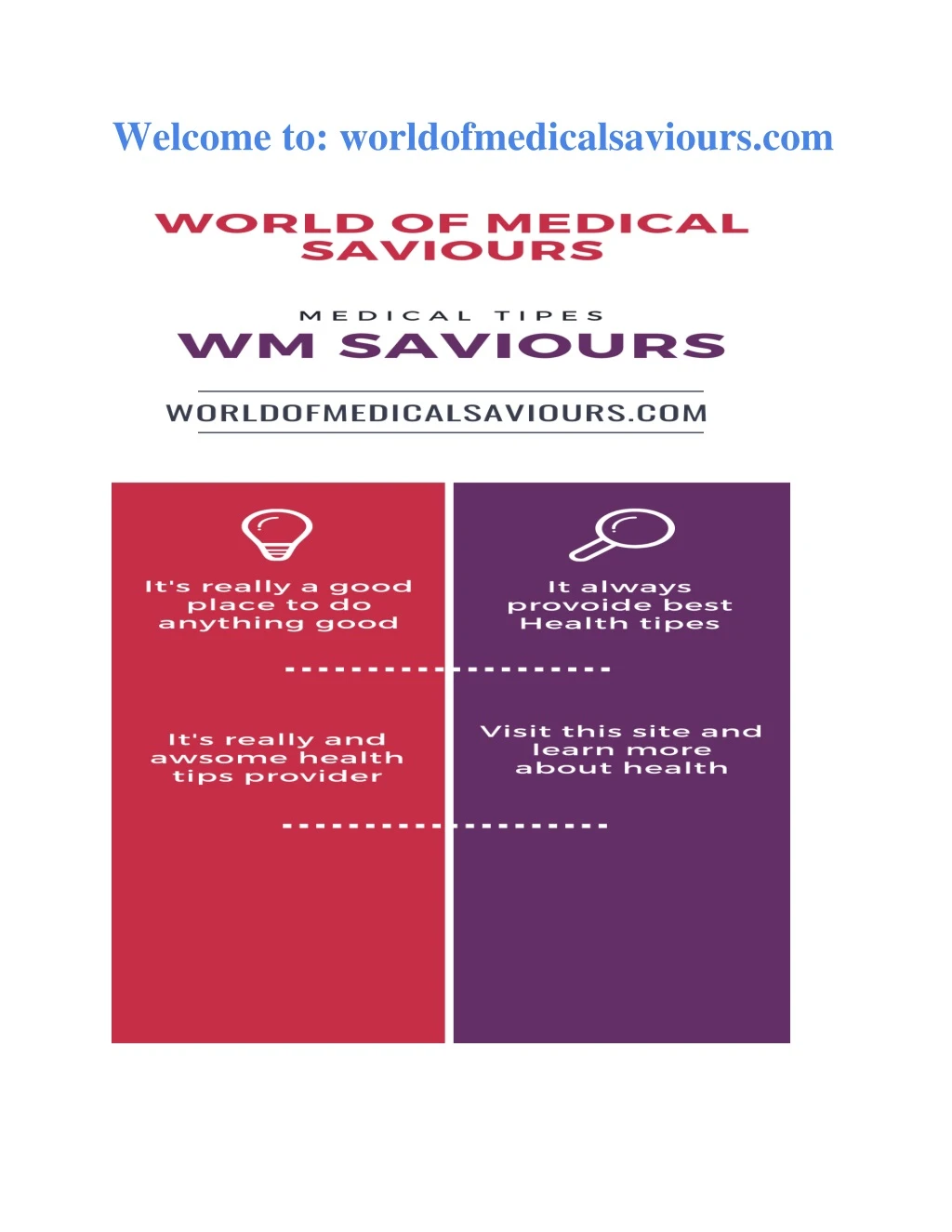 welcome to worldofmedicalsaviours com