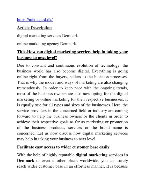 digital marketing Services