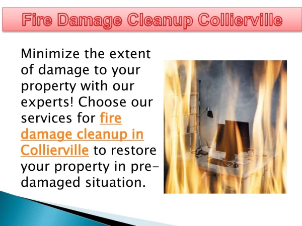 Fire damage cleanup collierville